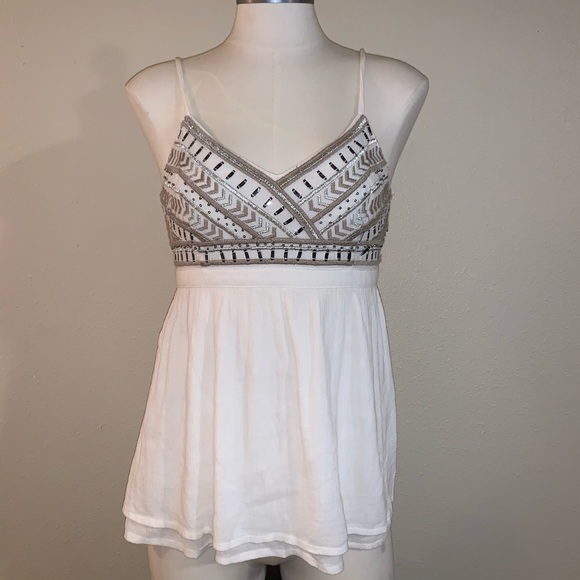Hollister Tops - Hollister Embroidered embellished layered tank M